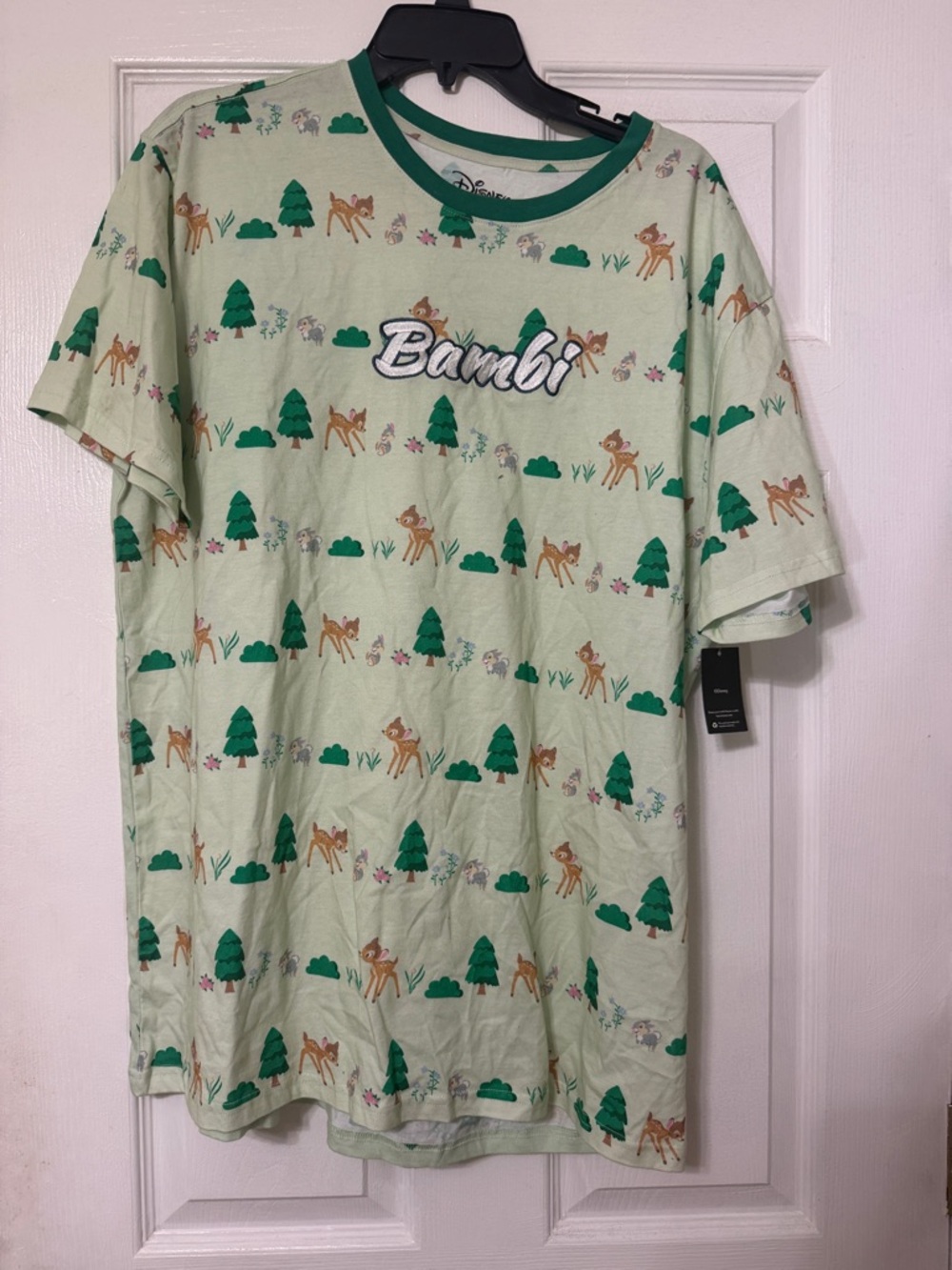 Disney Bambi Tee in Light Green with Dark Green Trim